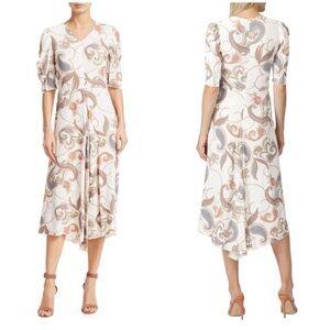 See by Chloe Cream Paisley Print Midi Dress size 38/ Medium